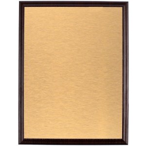 Плакетка Plaque, большая, вишня с золотистой пластиной