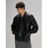 Бомбер из искусственной кожи Univer, черный Бомбер из искусственной кожи Univer, черный