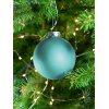 Елочный шар Finery Matt, 8 см, матовый бирюзовый