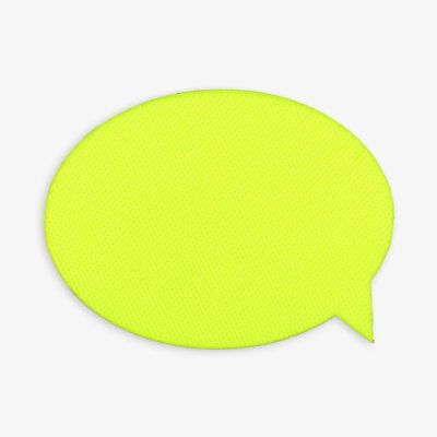 Наклейка тканевая Lunga Bubble, M, желтый неон
