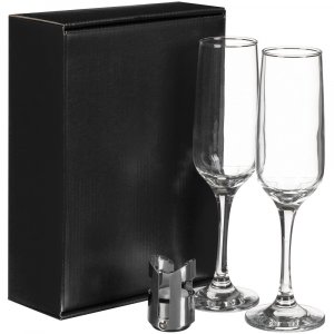 Набор для шампанского Isabella, в черной упаковке Набор для шампанского Isabella, в черной упаковке