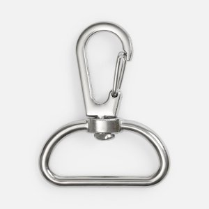 Застежка-карабин Snap Hook, L, серебристая (хром)