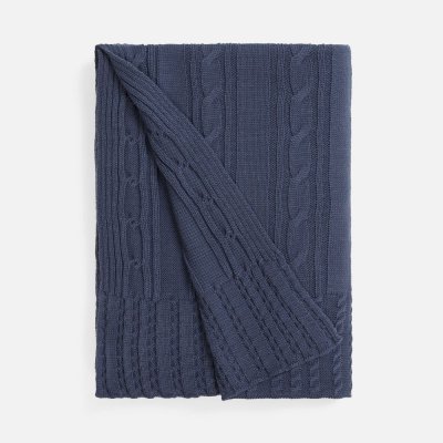 Плед Remitti, серо-синий (сланец)