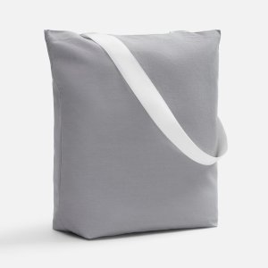 Шопер B5, серый с широкими белыми ручками Шопер B5, серый с широкими белыми ручками