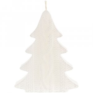 Свеча Kniteam, елка, белая