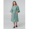 Халат вафельный женский Boho Kimono, зеленая мята