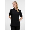 Рубашка поло унисекс Senti, черная Рубашка поло унисекс Senti, черная