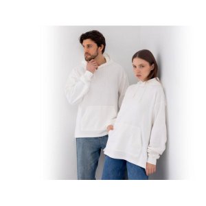 Худи оверсайз Alpha.01 унисекс, молочный Худи оверсайз Alpha.01 унисекс, молочный