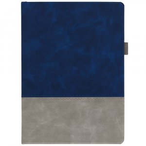Ежедневник Horizon, недатированный, серый с синим