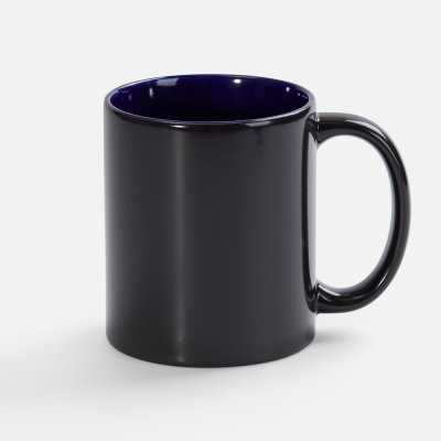 Кружка-хамелеон On Display, глянцевая, черная с синим