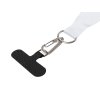 Ланъярд 2 см под сублимацию с трендовым карабином и узким держателем для телефона из ПЭ, серебристый