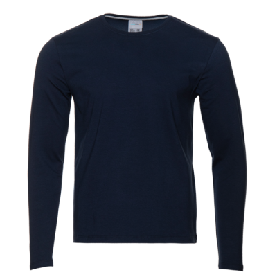 Футболка унисекс с длинным рукавом STAN хлопок/эластан 180, 35, Т-синий