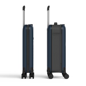 Чемодан складной Rollink Vega 360 55x40x20 см, 4 колеса, серо-синий