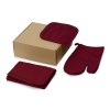 Подарочный набор с фартуком, прихваткой, бордовый Подарочный набор с фартуком, прихваткой, бордовый