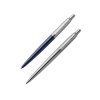 Набор из 2х ручек в подарочной коробке: Parker «Jotter Essential, Royal Blue CT и Parker Jotter Essential, St. Steel СT», серебристый, синий