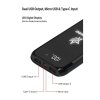 Беспроводное зарядное устройство "ShineMax SOFTTOUCH", 10000 mAh с подсветкой логотипа и цифровым индикатором заряда, цвет черный
