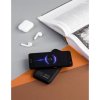 Беспроводное зарядное устройство "ShineMax SOFTTOUCH", 10000 mAh с подсветкой логотипа и цифровым индикатором заряда, цвет черный