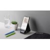 Настольная Bluetooth колонка (3Вт) "Smart Pyramid" с часами и беспроводным (15W) зарядным устройством, с подсветкой логотипа, цвет черный