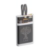 Зарядное (22.5W) устройство "Link" 10000 mAh с прозрачным корпусом, цифровым индикатором заряда и встроенными Type-C/Lightning кабелями, цвет белый/чер