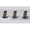 Беспроводная (15W) зарядная станция "Tron" с прозрачным корпусом и подсветкой, цвет черный с серебристым