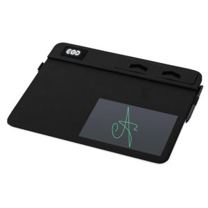 Многофункциональный коврик для мыши Multi Pad с беспроводной зарядкой и LCD экраном, 10 Вт, черный