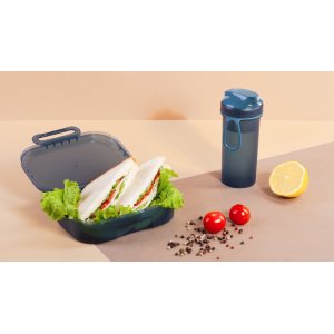 Набор "Eat&Drink box": бутылка, ланч-бокс, цвет синий с голубым