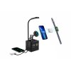 Лампа "Smart Flex" с беспроводным 3в1 (15W) ЗУ с MagSafe, часами, карандашницей и подсветкой логотипа, цвет черный