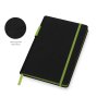 Бизнес блокнот Bossy с цветным срезом, твердая обложка, 128 листов, черный и зеленое яблоко