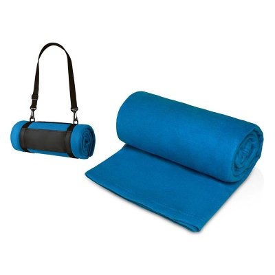 Плед Нежность с плечевым ремнем, синий