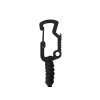 Брелок-шнурок Spanner с карабином с открывашкой для бутылок и ключом-шестигранником, черный