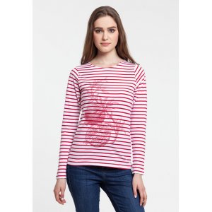 Футболка женская Grand Granat, белая с красным Футболка женская Grand Granat, белая с красным