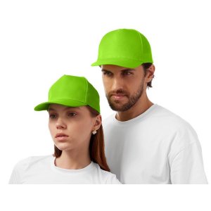 Бейсболка Poly 5-ти панельная 120 гр, зеленое яблоко