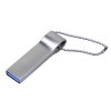 USB 2.0-флешка на 512 Мбайт с мини чипом и боковым отверстием для цепочки, серебристый