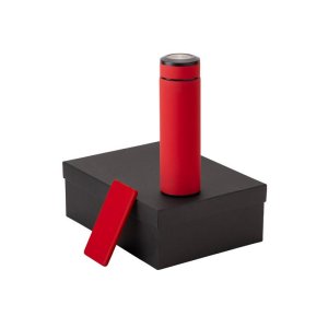 Подарочный набор с термосом и повербанком С1, красный