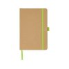Блокнот A5 Sevilia Color, твердая обложка из крафта, 80 листов, цветной срез и форзац, натуральный/зеленое яблоко