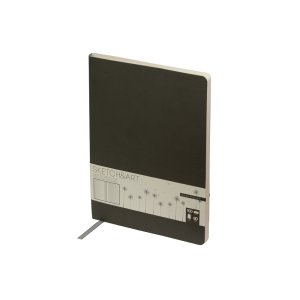 Скетчбук Sketch & Art в мягком переплете 179х250 мм, 80 л. бежевой бумаги 100 гр., серый Скетчбук Sketch & Art в мягком переплете 179х250 мм, 80 л. бежевой бумаги 100 гр., серый