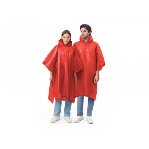 Пончо Hawaii c чехлом унисекс, красный