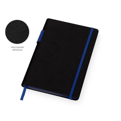 Бизнес блокнот Bossy с цветным срезом, твердая обложка, 128 листов, черный и синий