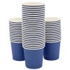 Набор 50 шт бумажный стакан 4,5 унций (130 мл), сине-белый