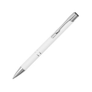 Ручка металлическая шариковая C1 софт-тач, белый