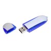 USB 2.0- флешка промо на 8 Гб овальной формы, синий