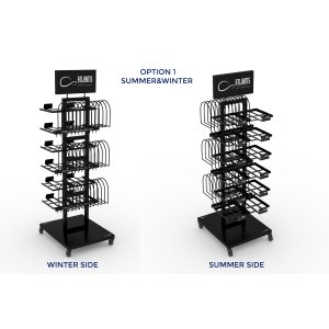 Стойка напольная с образцами_ATLANTIS BLACK RETAIL DOUBLE SIDE DISPLAY Стойка напольная с образцами_ATLANTIS BLACK RETAIL DOUBLE SIDE DISPLAY