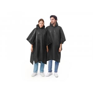 Пончо Hawaii c чехлом унисекс, черный