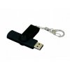 USB 2.0- флешка на 32 Гб с поворотным механизмом и дополнительным разъемом Micro USB, черный