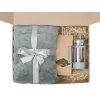 Подарочный набор Tea time с пледом, серый