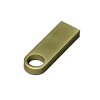 USB 2.0-флешка на 128 Гб с мини чипом и круглым отверстием, золотистый