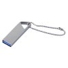 USB 2.0-флешка на 64 Гб с мини чипом и отверстием для цепочки, серебристый