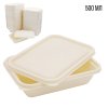 Набор контейнеров с крышкой из кукурузного крахмала, 500 мл (50шт)