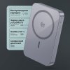 Внешний АКБ NRG Max Qi2.2 10000 мА-ч, 25Вт MageSafe, серый, Deppa