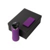 Подарочный набор с бутылкой для воды и повербанком С1, 5000 mAh, фиолетовый
